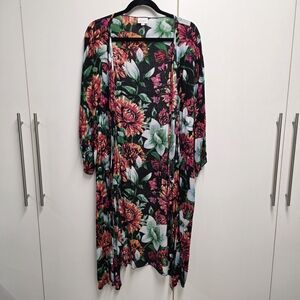 LuLaRoe Black Floral Maxi Dress
